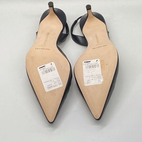 Manolo Blahnik Maretsli 50MM Leather Slingback Pumps size 37.5 - Picture 11 of 12